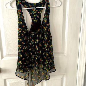 Forever21 Black Floral tank